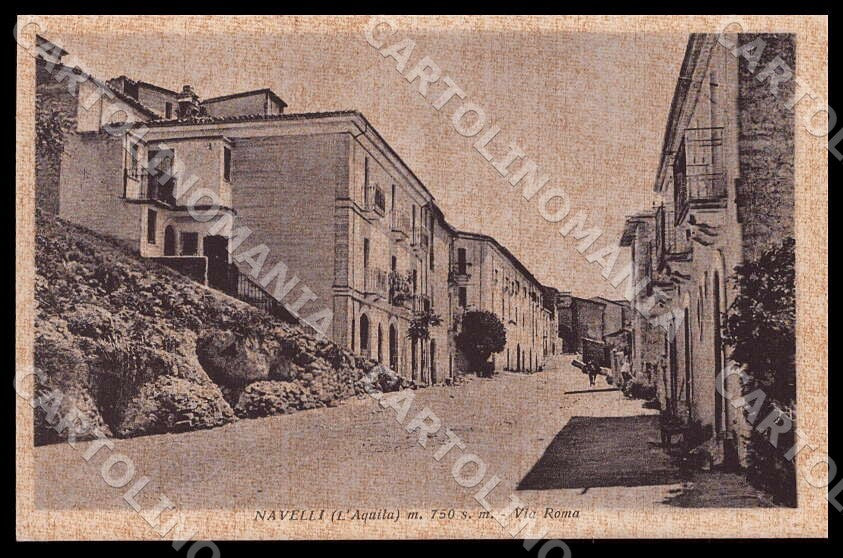 L'Aquila Navelli Via Roma Alterocca cartolina GM0400 – fronte