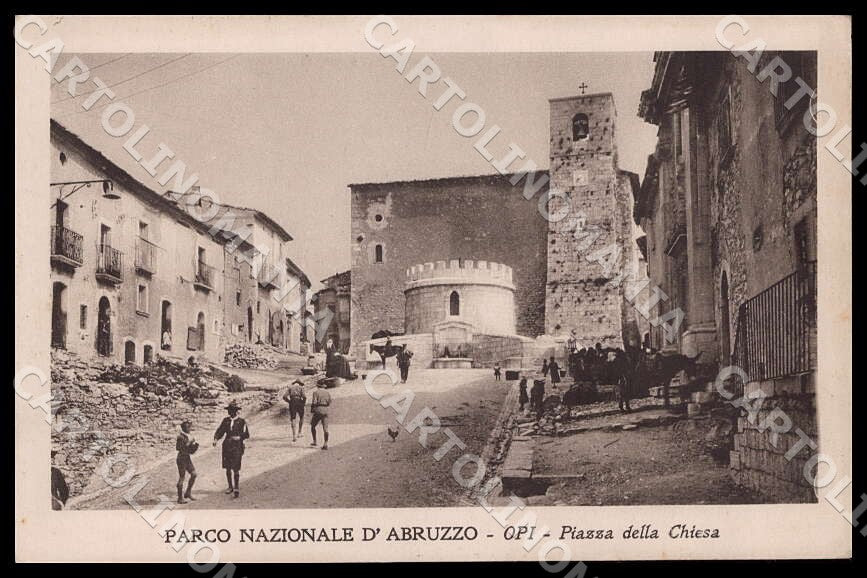 L'Aquila Opi Parco Nazionale Abruzzo Piazza Chiesa Scout cartolina GM0408 – fronte