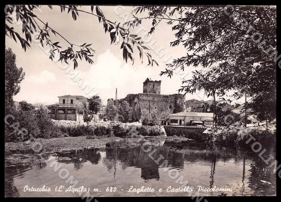 L'Aquila Ortucchio Laghetto Castello Piccolomini FG Foto cartolina GM0417 – fronte
