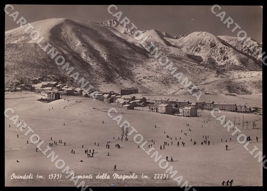 L'Aquila Ovindoli monti Magnola Sci PIEGHINA FG Foto cartolina GM0421 – fronte