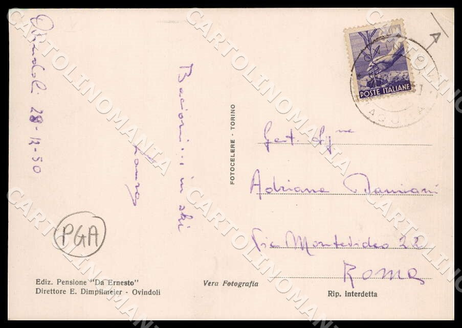 L'Aquila Ovindoli monti Magnola Sci PIEGHINA FG Foto cartolina GM0421 – retro