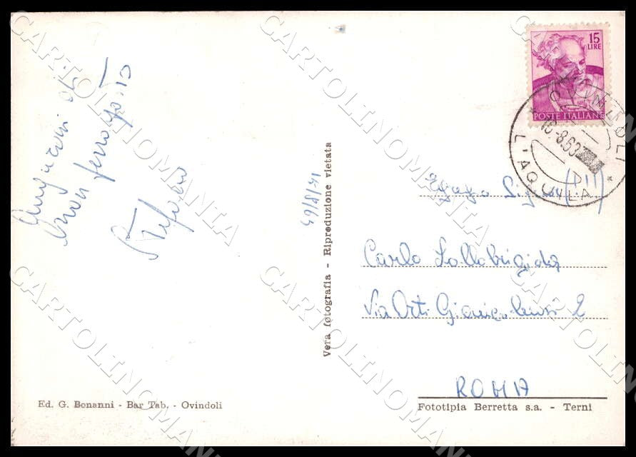 L'Aquila Ovindoli Veduta Monumento Alpini Militari FG Foto cartolina GM0422 – retro