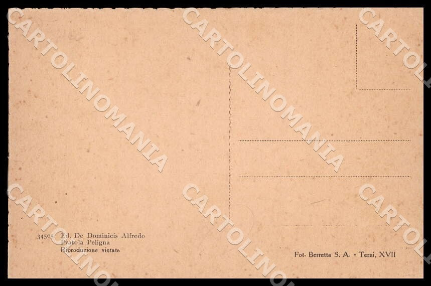 L'Aquila Pratola Peligna Largo Vittorio Veneto Mestieri cartolina GM0425 – retro