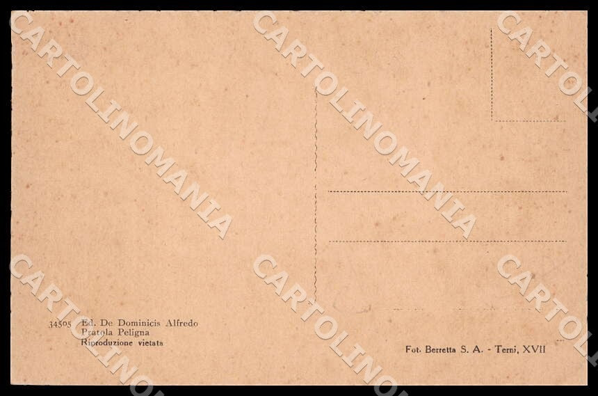 L'Aquila Pratola Peligna Largo Vittorio Veneto Costumi cartolina GM0426 – retro