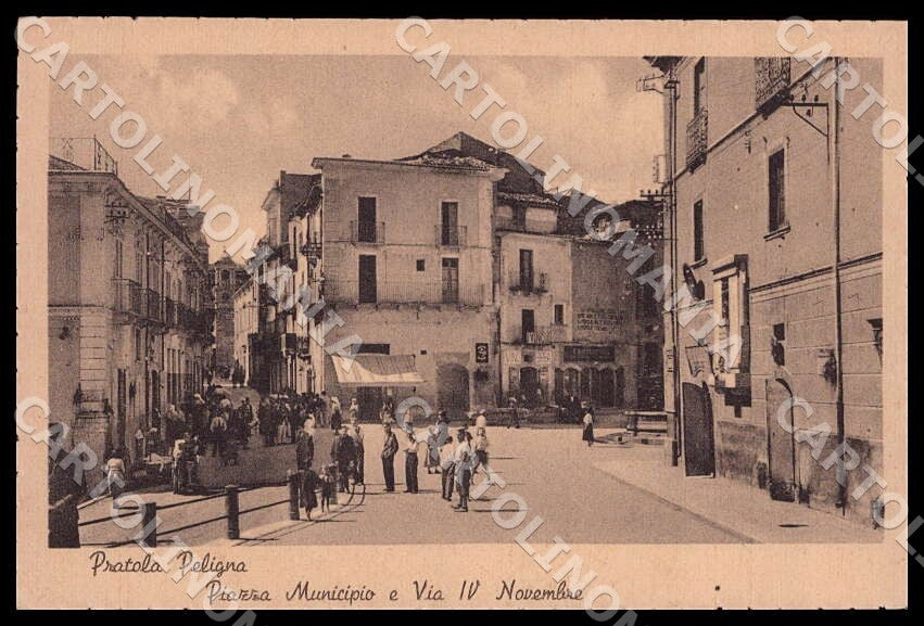 L'Aquila Pratola Peligna Piazza Municipio Via IV Novembre cartolina GM0429 – fronte
