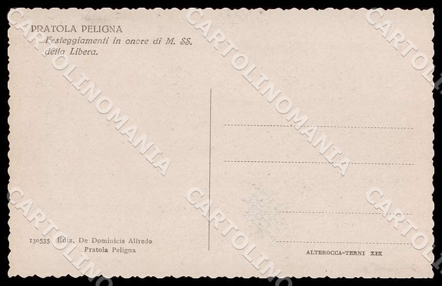 L'Aquila Pratola Peligna Processione Carabinieri cartolina GM0430 – retro