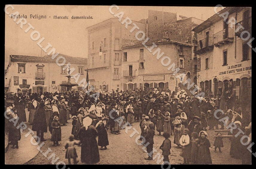 L'Aquila Pratola Peligna Mercato domenicale Costumi cartolina GM0431 – fronte