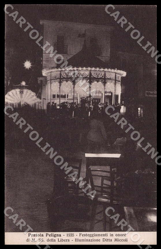 L'Aquila Pratola Peligna 1935 Festeggiamenti Banda Musicale cartolina GM0432 – fronte