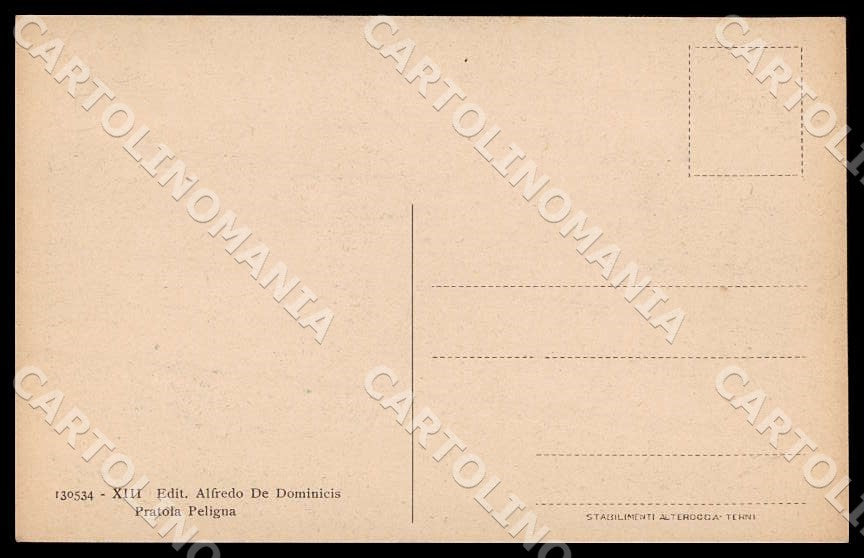 L'Aquila Pratola Peligna 1935 Festeggiamenti Banda Musicale cartolina GM0432 – retro