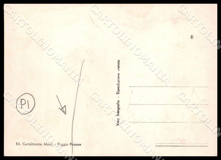 L'Aquila Poggio Picenze Corso Umberto I Auto PIEGA FG Foto cartolina GM0437 – retro