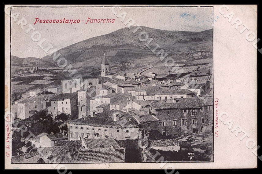 L'Aquila Pescocostanzo Panorama ABRASA cartolina GM0439 – fronte