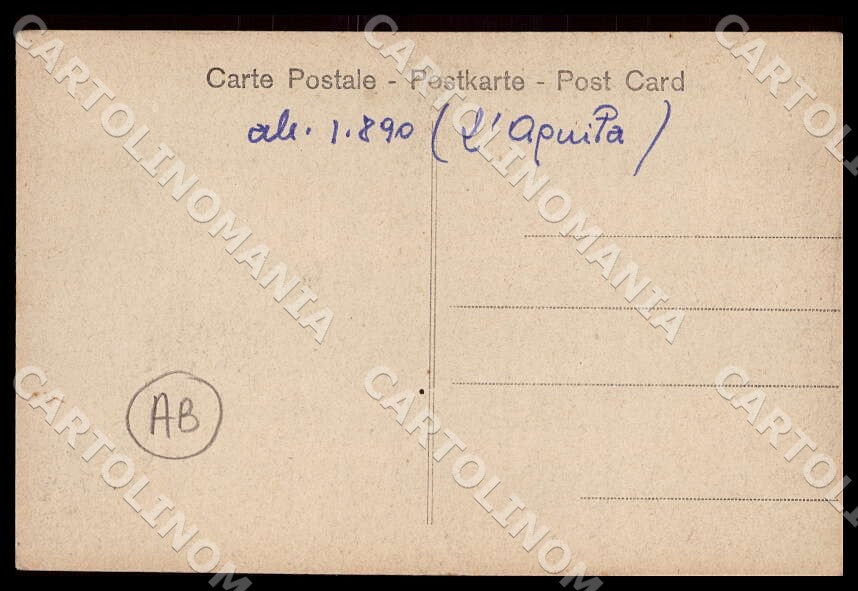 L'Aquila Pescocostanzo Panorama ABRASA cartolina GM0439 – retro