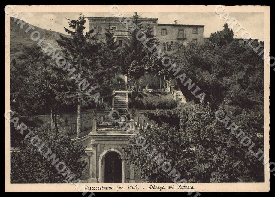 L'Aquila Pescocostanzo Albergo Littorio FG cartolina GM0441 – fronte
