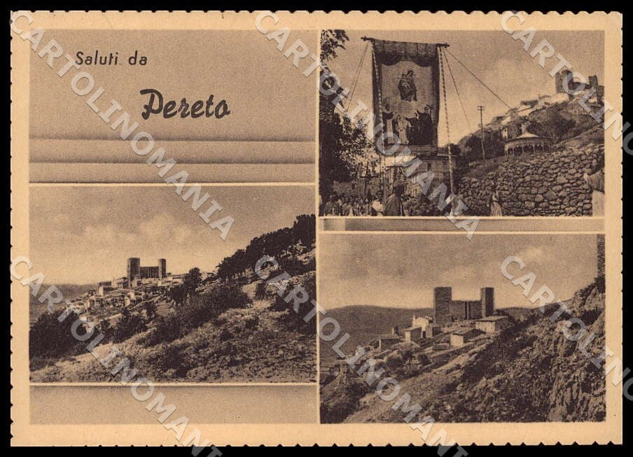 L'Aquila Pereto Saluti da Processione FG cartolina GM0451 – fronte
