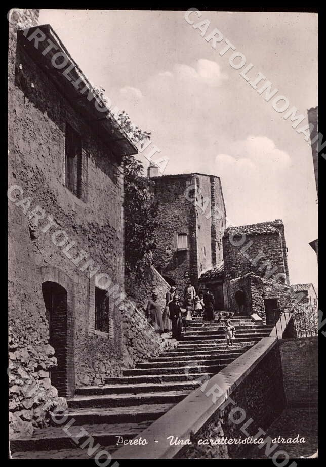 L'Aquila Pereto caratteristica strada Alterocca MACCHIE FG Foto cartolina GM0456 – fronte