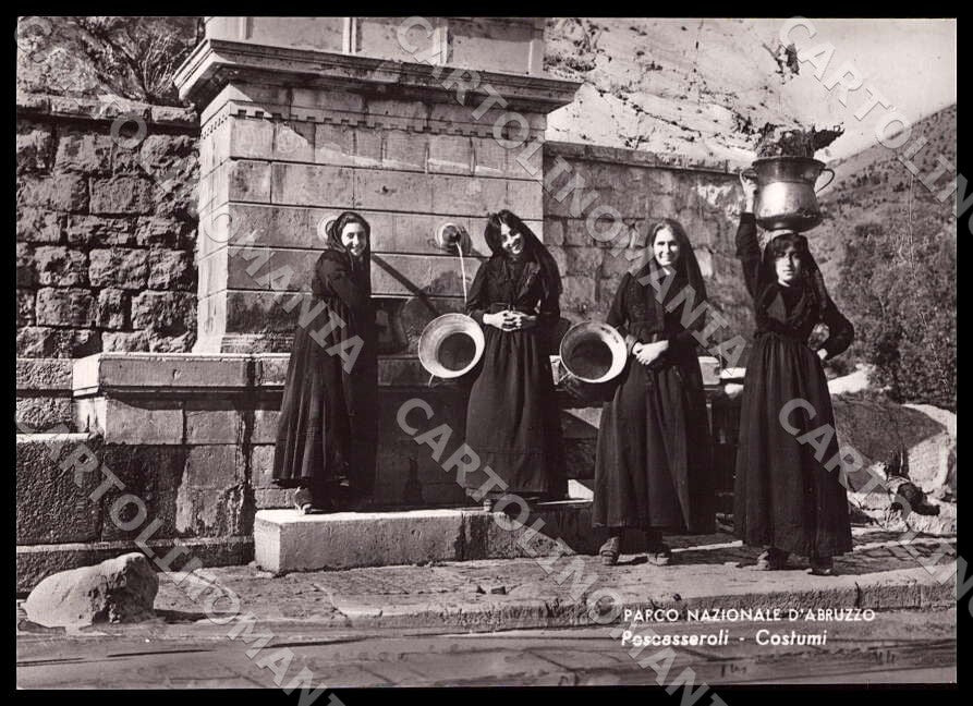 L'Aquila Pescasseroli Parco Nazionale d'Abruzzo Costumi FG Foto cartolina GM0464 – fronte