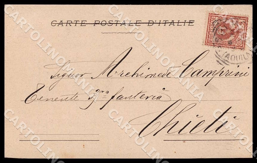 L'Aquila Pettorano sul Gizio Lavandaie Panorama Costumi cartolina GM0467 – retro