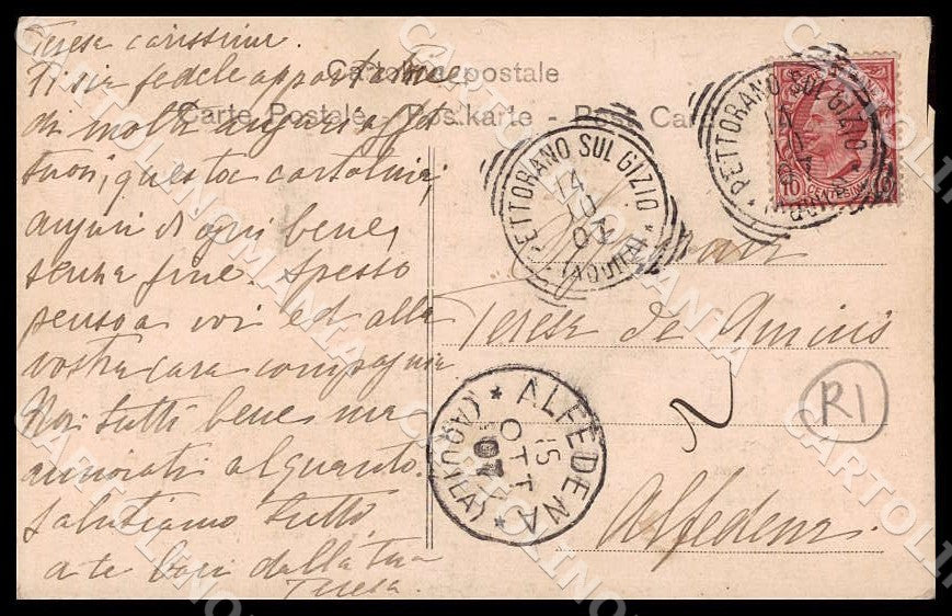 L'Aquila Pettorano sul Gizio Lavandaie Panorama RIFILATA cartolina GM0468 – retro