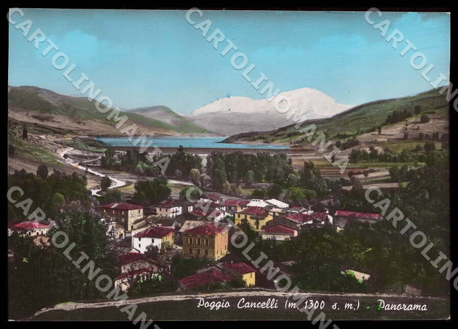L'Aquila Campotosto Poggio Cancelli Diga Alterocca FG Foto cartolina GM0477 – fronte