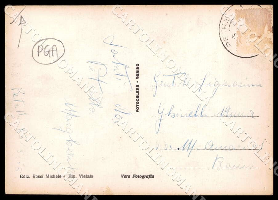 L'Aquila Petrella Liri Viale Vittorio Veneto PIEGHINA FG Foto cartolina GM0479 – retro