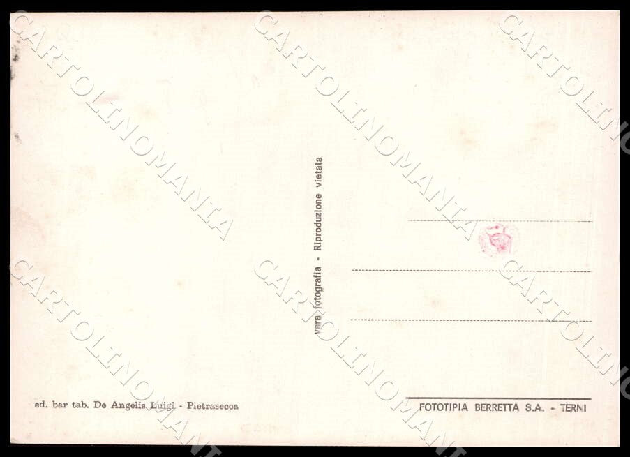 L'Aquila Carsoli Pietrasecca Piazza Popolo Panorama FG Foto cartolina GM0484 – retro