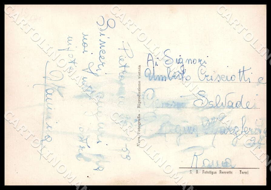 L'Aquila Carsoli Pietrasecca Saluti da Albergo FG Foto cartolina GM0485 – retro