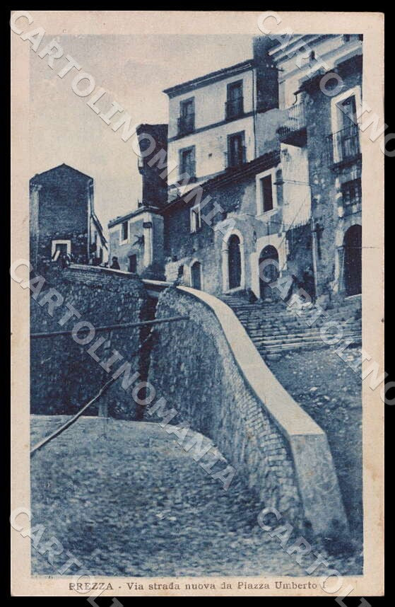 L'Aquila Prezza Via strada nuova Piazza Umberto I cartolina GM0492 – fronte