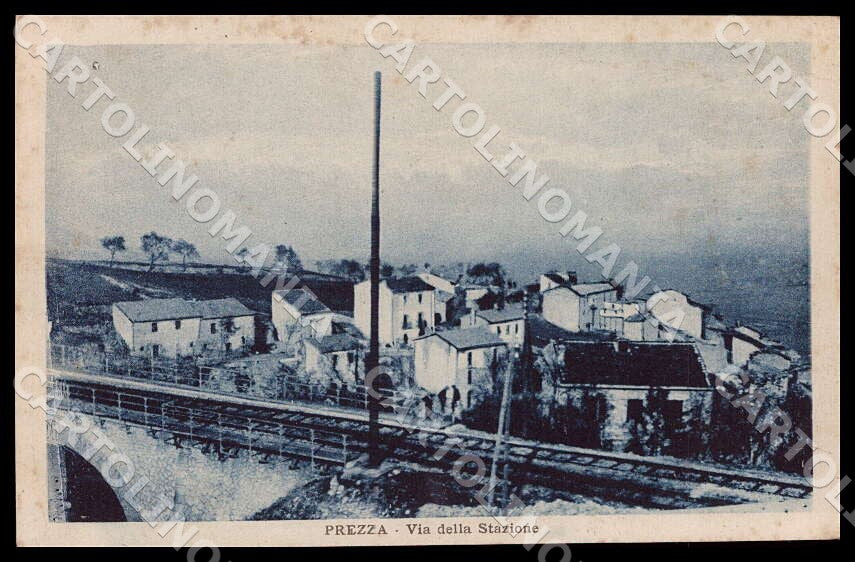 L'Aquila Prezza Via Stazione PIEGHE cartolina GM0493 – fronte