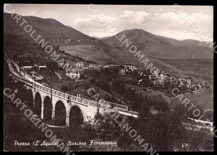 L'Aquila Prezza Stazione Ferroviaria PIEGHINE FG Foto cartolina GM0494 – fronte
