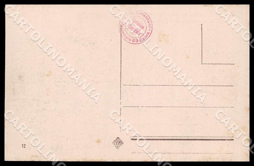 L'Aquila Pescina Terremoto 13 Gennaio 1915 Panorama Castello cartolina GM0497 – retro
