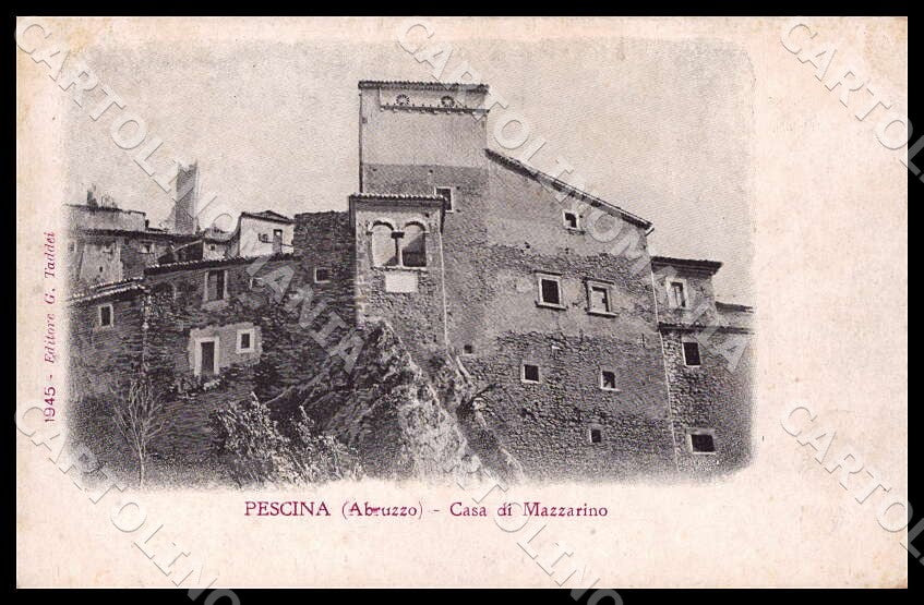 L'Aquila Pescina Casa Mazzarino Alterocca PIEGA cartolina GM0498 – fronte