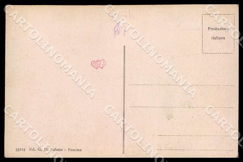 L'Aquila Pescina Casa Mazzarino cartolina GM0506 – retro
