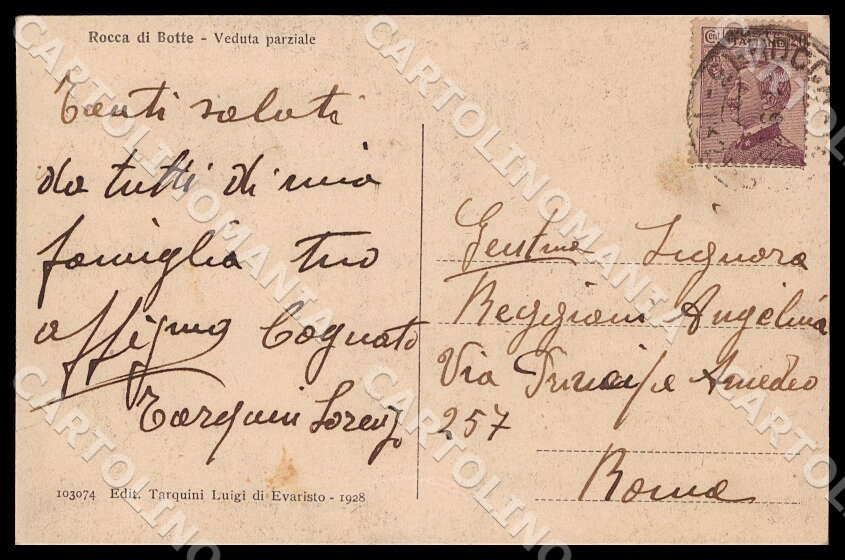 L'Aquila Rocca di Botte Veduta parziale cartolina GM0511 – retro
