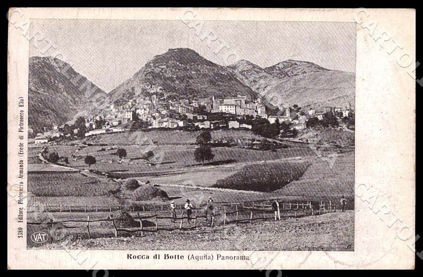 L'Aquila Rocca di Botte Panorama Alterocca ABRASA cartolina GM0512 – fronte