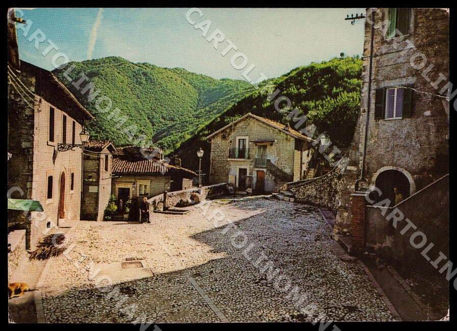 L'Aquila Rocca di Botte Piazza San Pietro PIEGHE FG cartolina GM0519 – fronte
