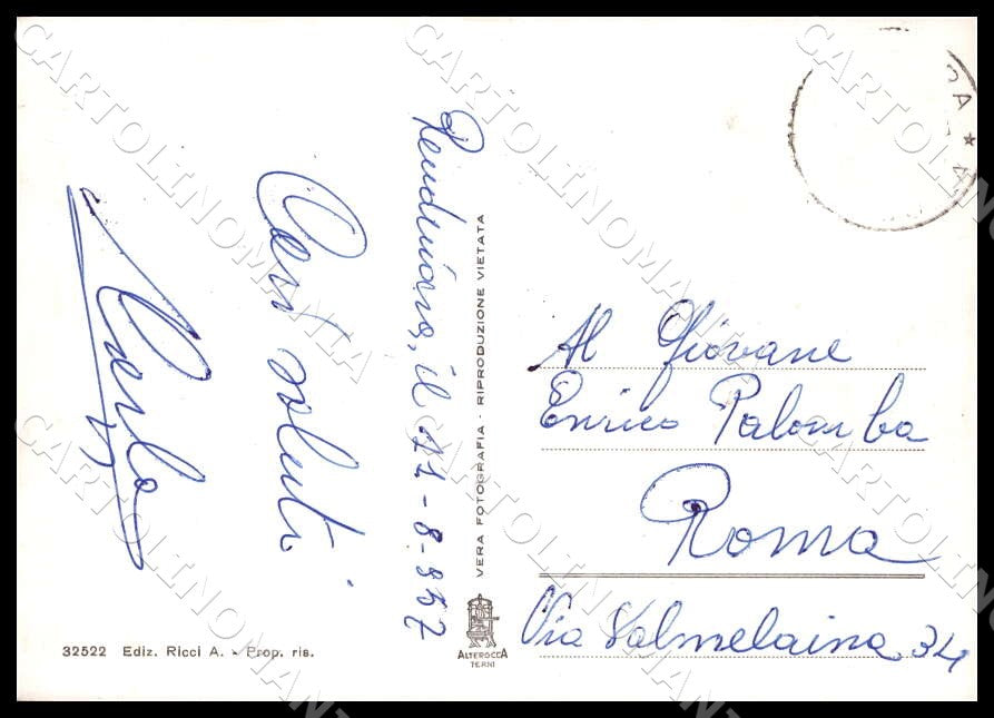 L'Aquila Morino Rendinara Panorama Alterocca FG Foto cartolina GM0527 – retro