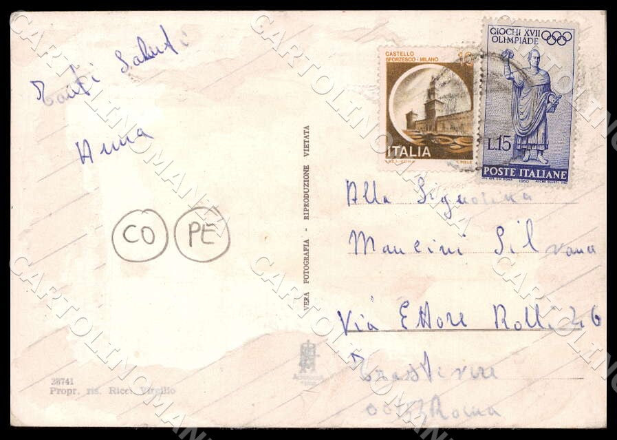 L'Aquila Morino Rendinara Madonna Grazie COLLA PIEGHE FG Foto cartolina GM0530 – retro