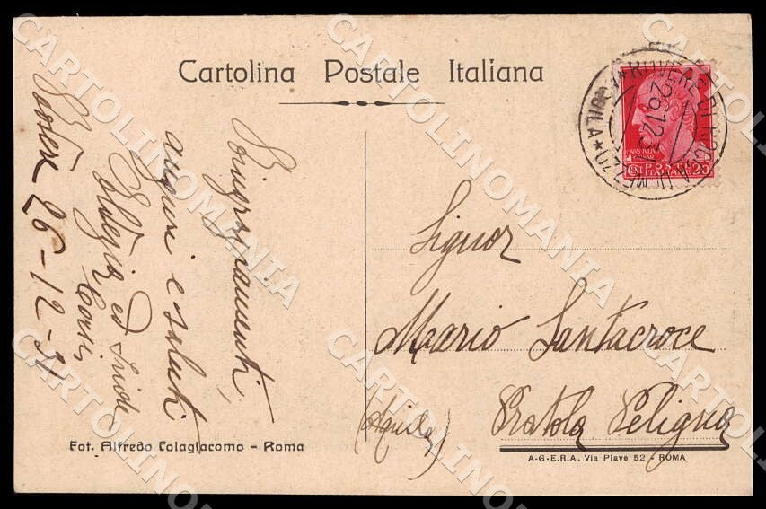 L'Aquila Rocca do Mezzo Rovere Panorama cartolina GM0536 – retro