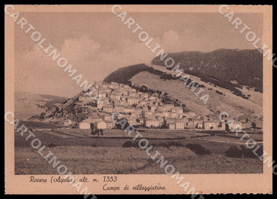 L'Aquila Rocca di Mezzo Rovere Campo villeggiatura FG cartolina GM0537 – fronte