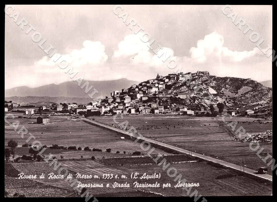 L'Aquila Rocca di Mezzo Rovere Strada Nazionale FG Foto cartolina GM0541 – fronte