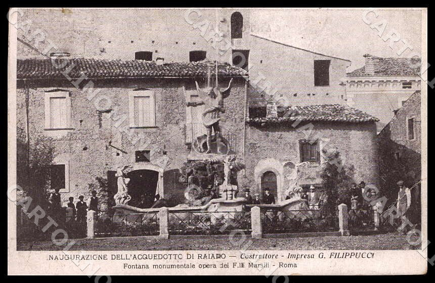 L'Aquila Raiano Inaugurazione Acquedotto Marsili Roma PIEGA cartolina GM0547 – fronte