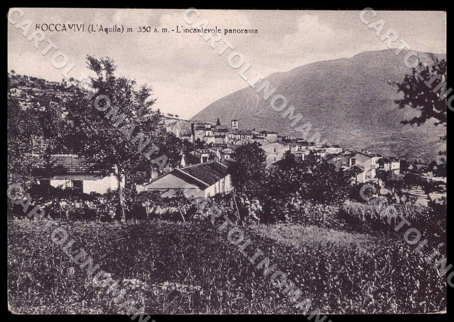 L'Aquila Roccavivi Incantevole panorama PIEGHINE FG cartolina GM0552 – fronte