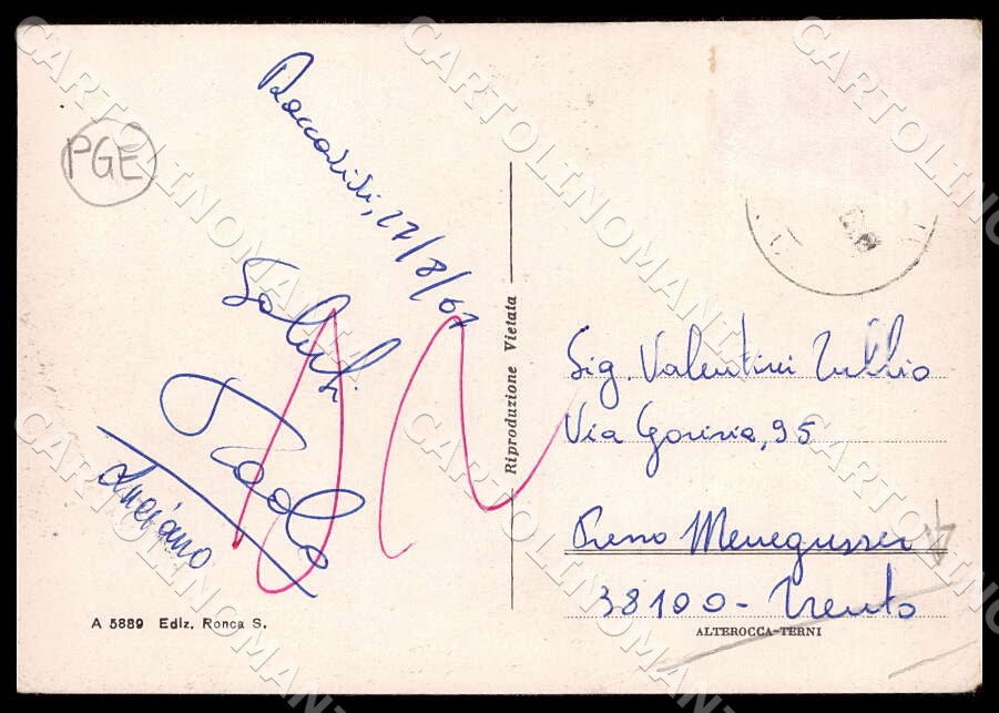 L'Aquila Roccavivi Incantevole panorama PIEGHINE FG cartolina GM0552 – retro
