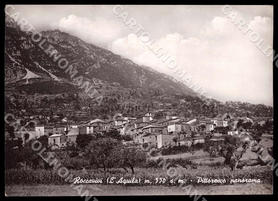 L'Aquila Roccavivi Pittoresco panorama Alterocca FG Foto cartolina GM0553 – fronte