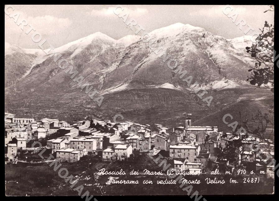 L'Aquila Magliano Rosciolo dei Marsi Monte Velino FG Foto cartolina GM0557 – fronte