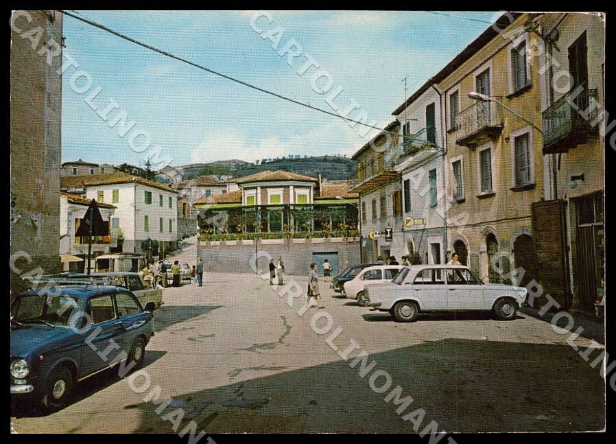 L'Aquila Magliano Rosciolo dei Marsi Piazza Torre Auto Bar FG cartolina GM0561 – fronte