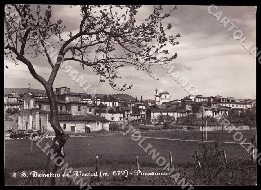 L'Aquila San Demetrio nei Vestini Panorama Autobus FG Foto cartolina GM0566 – fronte