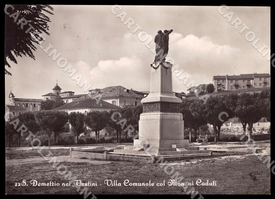L'Aquila San Demetrio nei Vestini Villa Comunale FG Foto cartolina GM0567 – fronte