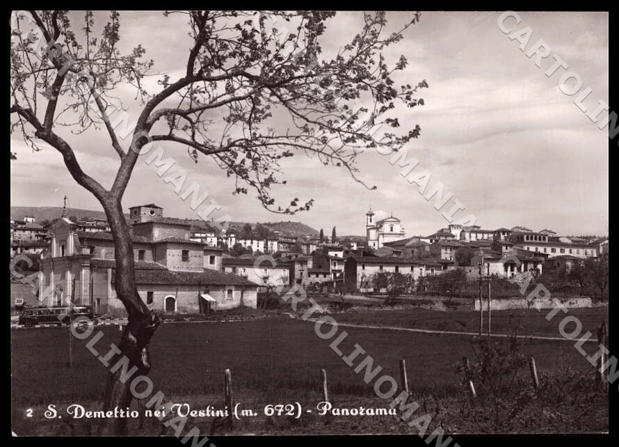 L'Aquila San Demetrio nei Vestini Panorama Autobus FG Foto cartolina GM0569 – fronte