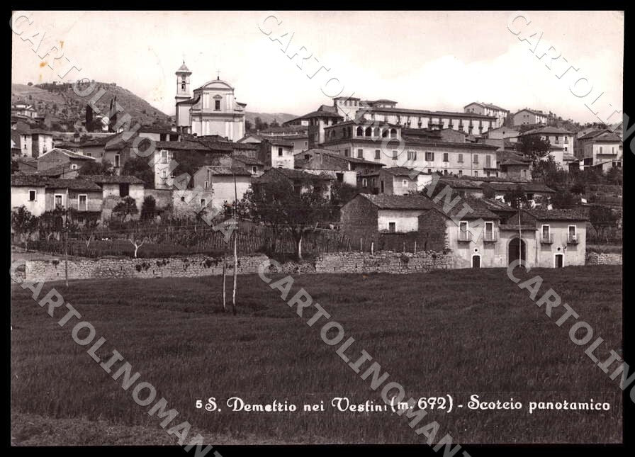 L'Aquila San Demetrio nei Vestini Scorcio panoramico FG Foto cartolina GM0571 – fronte